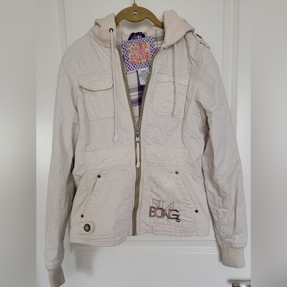 Billabong jacket, sz. Med, off white